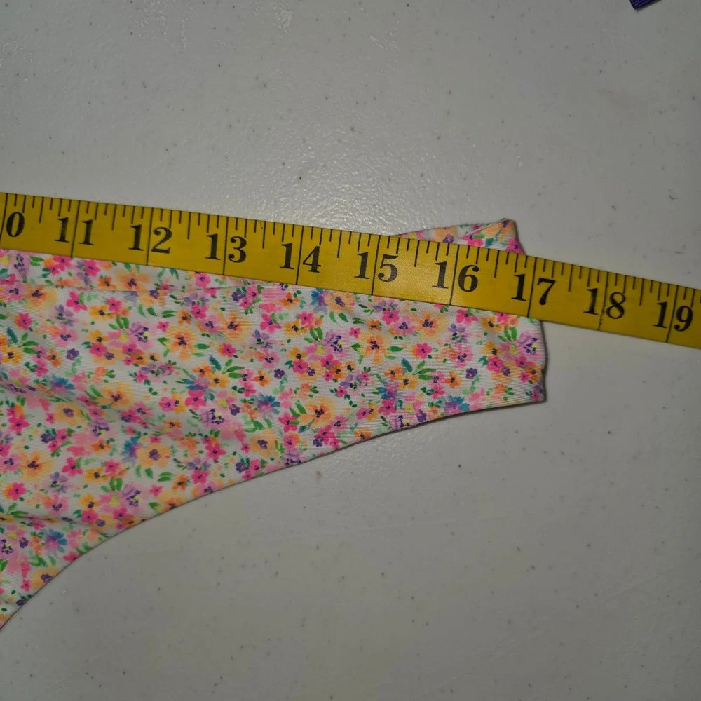 Kulani Kinis Bikini Bottom Floral Multi-color V-Cut 2XL Beach, Summer, Tropical